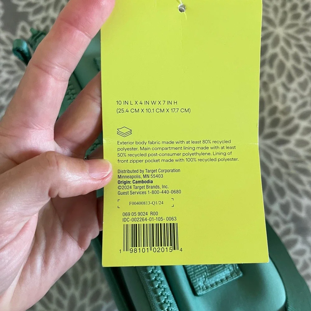 NWT Lunch Kit Crossbody Bag Teal Green Insulated Water Repellent Everyday Travel